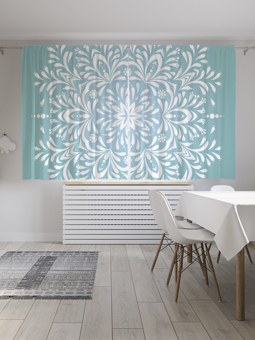 

Классические шторы JoyArty "Одинокая снежинка", серия Oxford DeLux, 2 полотна 145x180 см, Одинокая снежинка