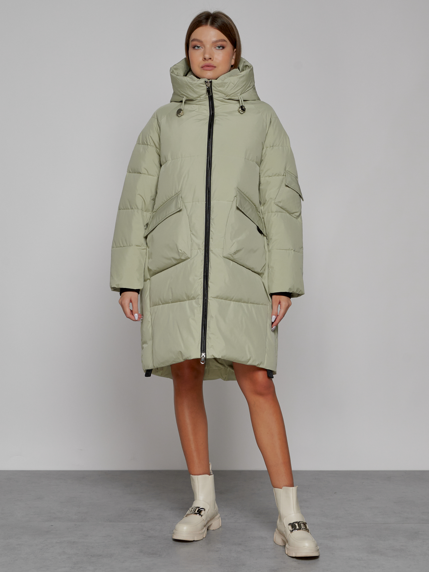 Пальто женское MTFORCE 51139 зеленое XL