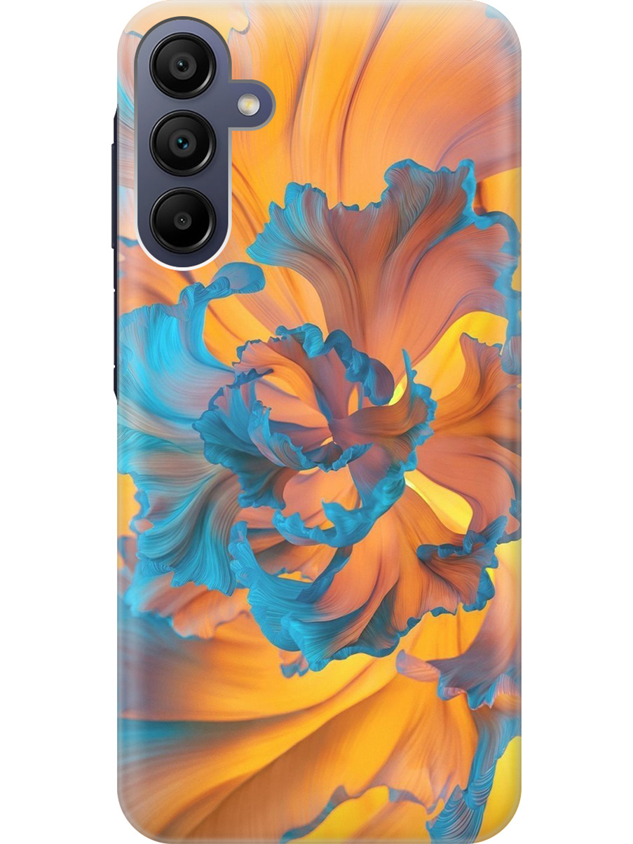 

Силиконовый чехол на Samsung Galaxy A15 с рисунком "Желто-голубой цветок", Голубой;желтый, 20012138