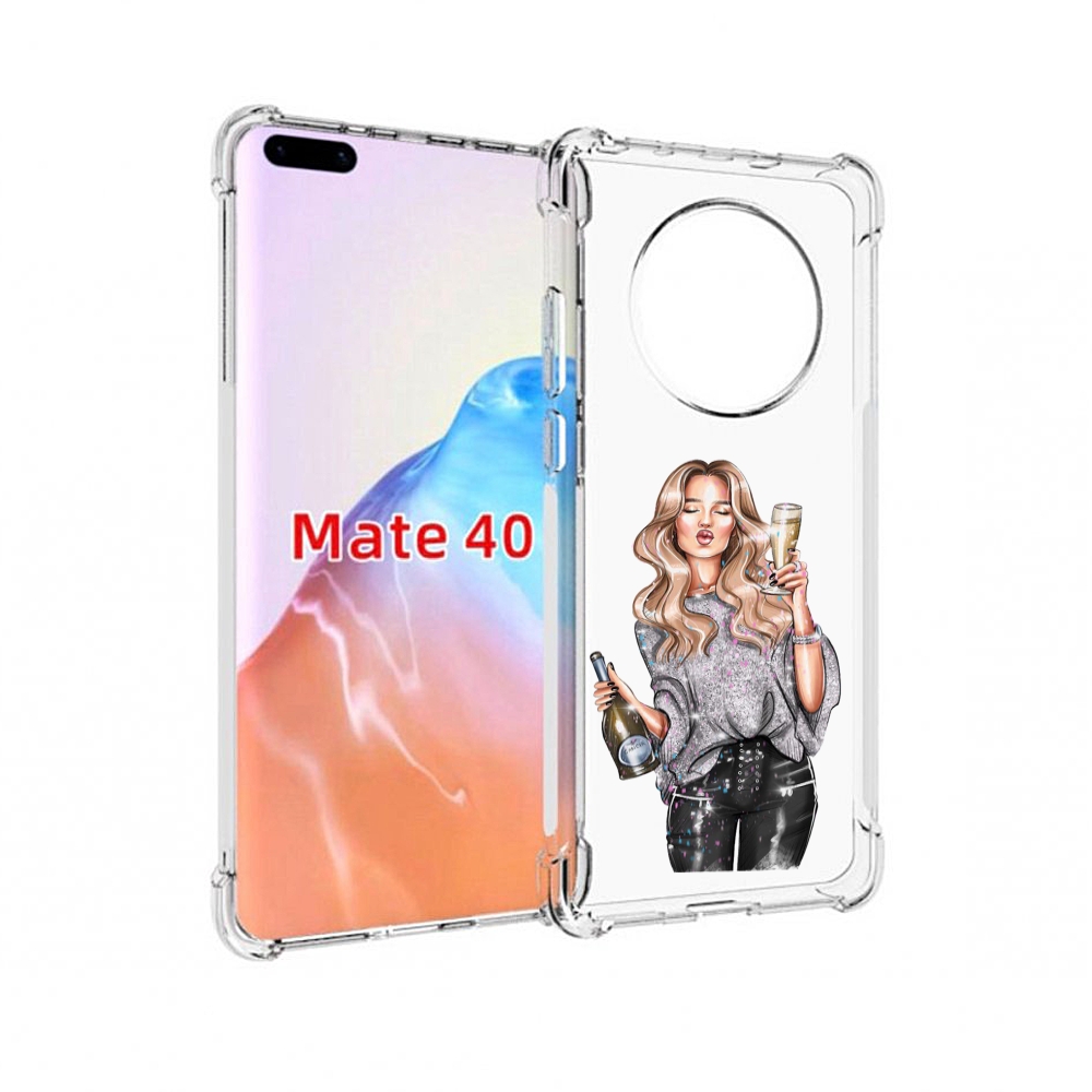 Чехол MyPads Tocco для Huawei Mate 40 красивая-любительница-шампанского женский