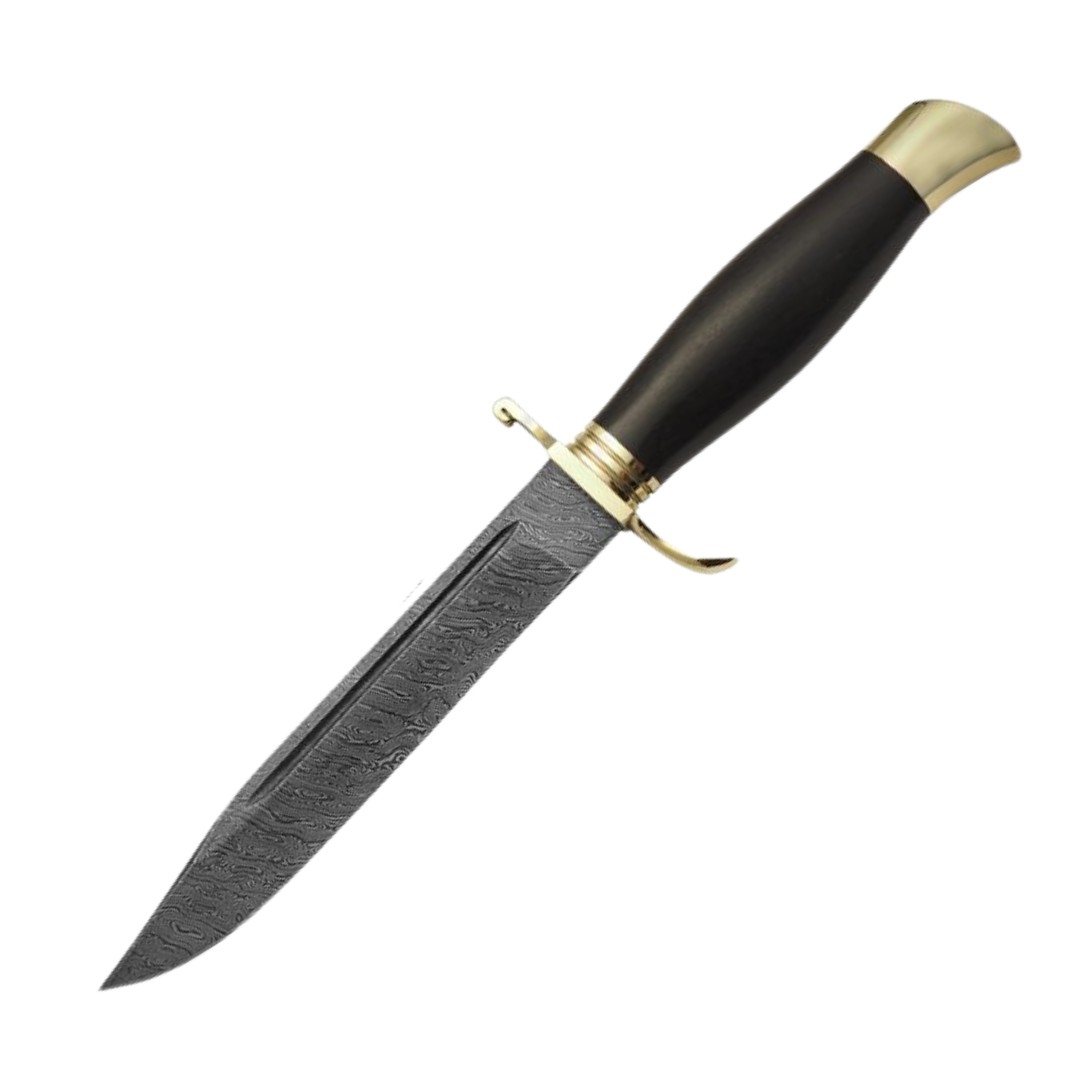 фото Туристический нож сн 12-7 (нквд), дамасская сталь, рукоять граб ворсма