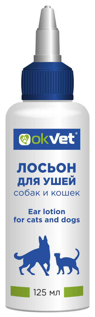 

Ушной лосьон для собак и кошек OkVet, 125 мл