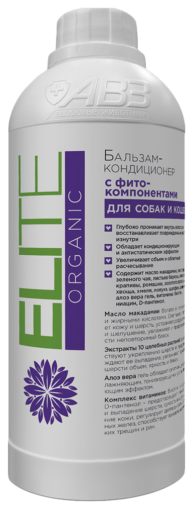 

Бальзам-кондиционер для собак и кошек АВЗ ELITE ORGANIK 1 л