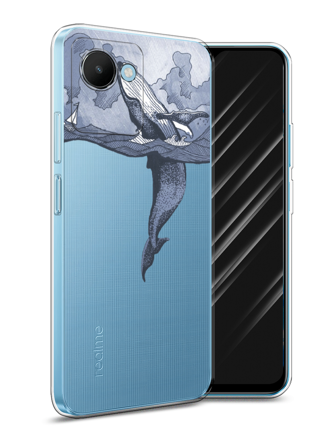 

Чехол Awog на Realme C30S 4G "Два измерения", Голубой;черный;прозрачный, 2511650-7