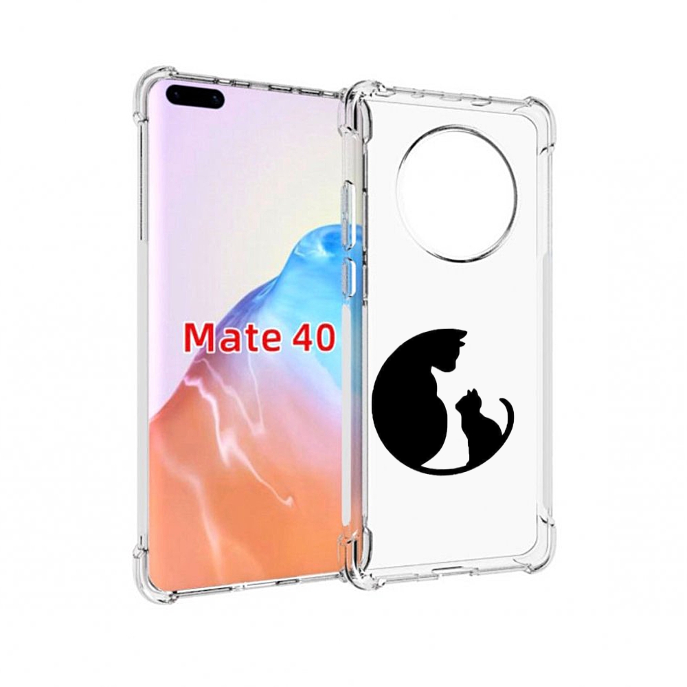 

Чехол MyPads Tocco для Huawei Mate 40 коты в полукруге, Прозрачный, Tocco