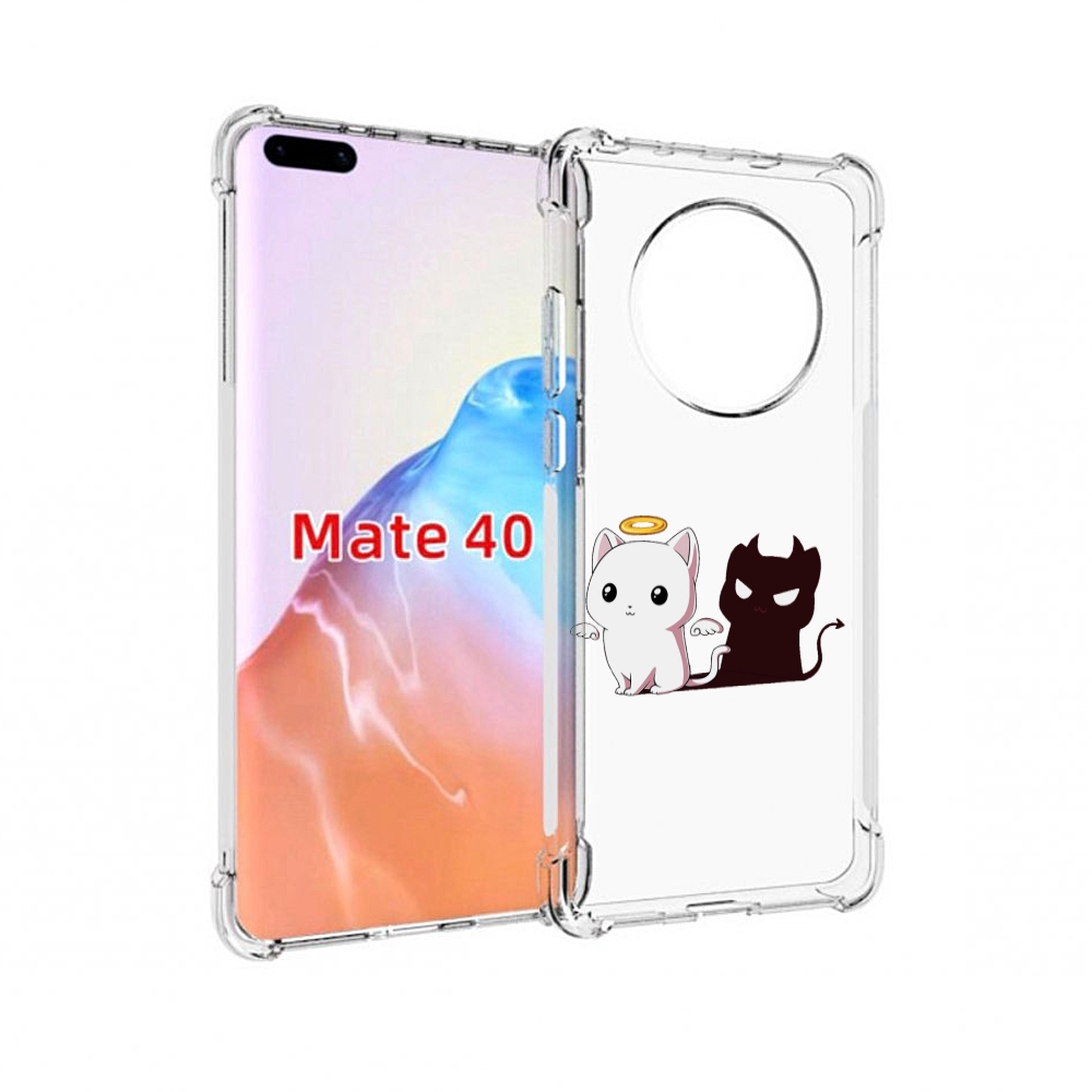 

Чехол MyPads Tocco для Huawei Mate 40 котик-с-злой-тенью, Прозрачный, Tocco