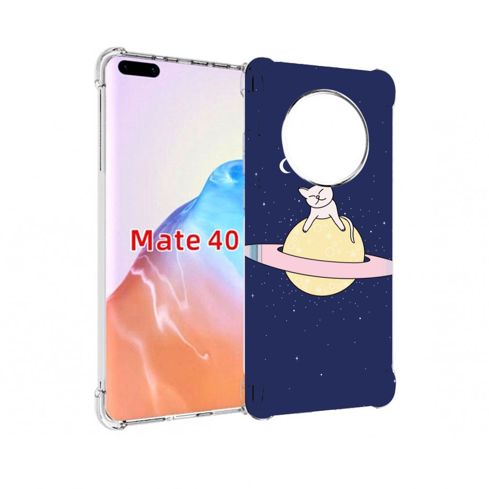 

Чехол MyPads Tocco для Huawei Mate 40 котик на планете, Прозрачный, Tocco