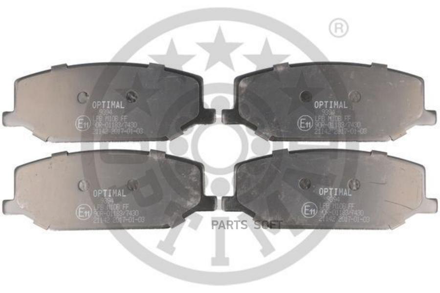 

Тормозные колодки OPTIMAL дисковые для Suzuki Jimny, Samurai Cabrio bp09394