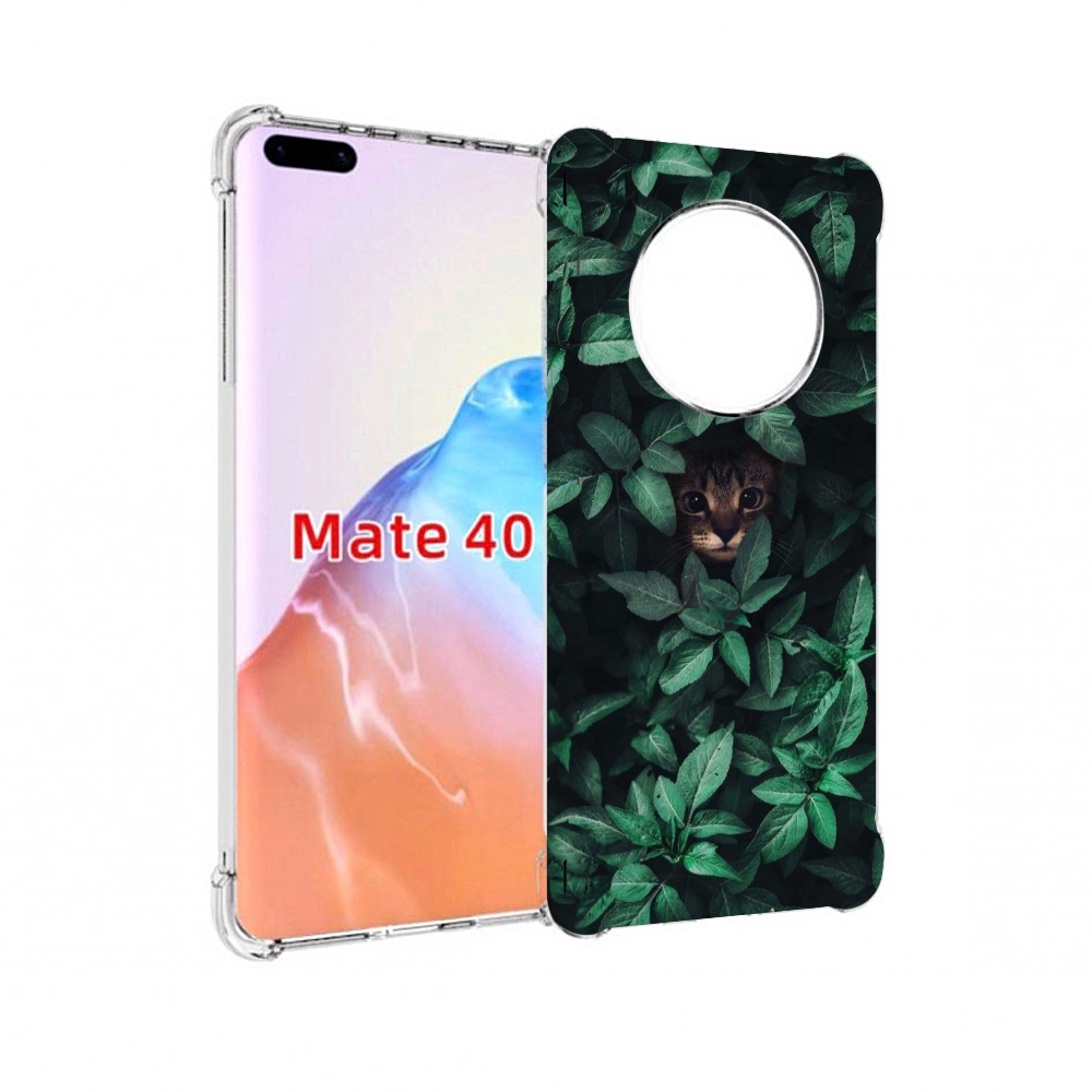 

Чехол MyPads Tocco для Huawei Mate 40 котенок в листьях, Прозрачный, Tocco