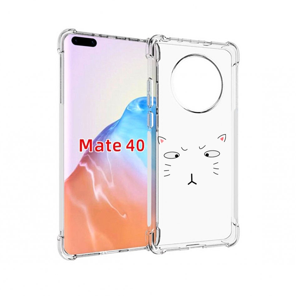 

Чехол MyPads Tocco для Huawei Mate 40 кот-части-лица, Прозрачный, Tocco