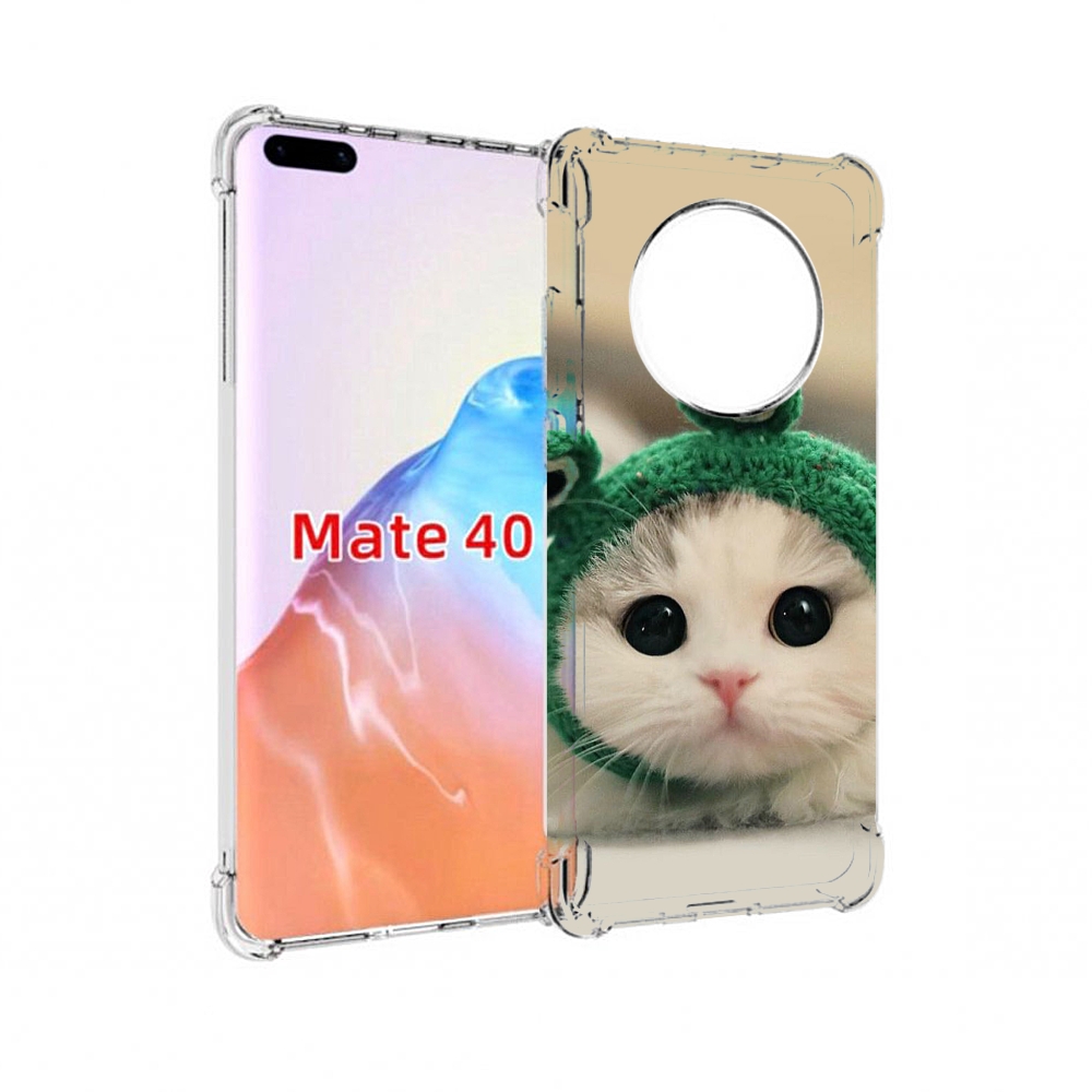 

Чехол MyPads Tocco для Huawei Mate 40 кот-лягушка детский, Прозрачный, Tocco