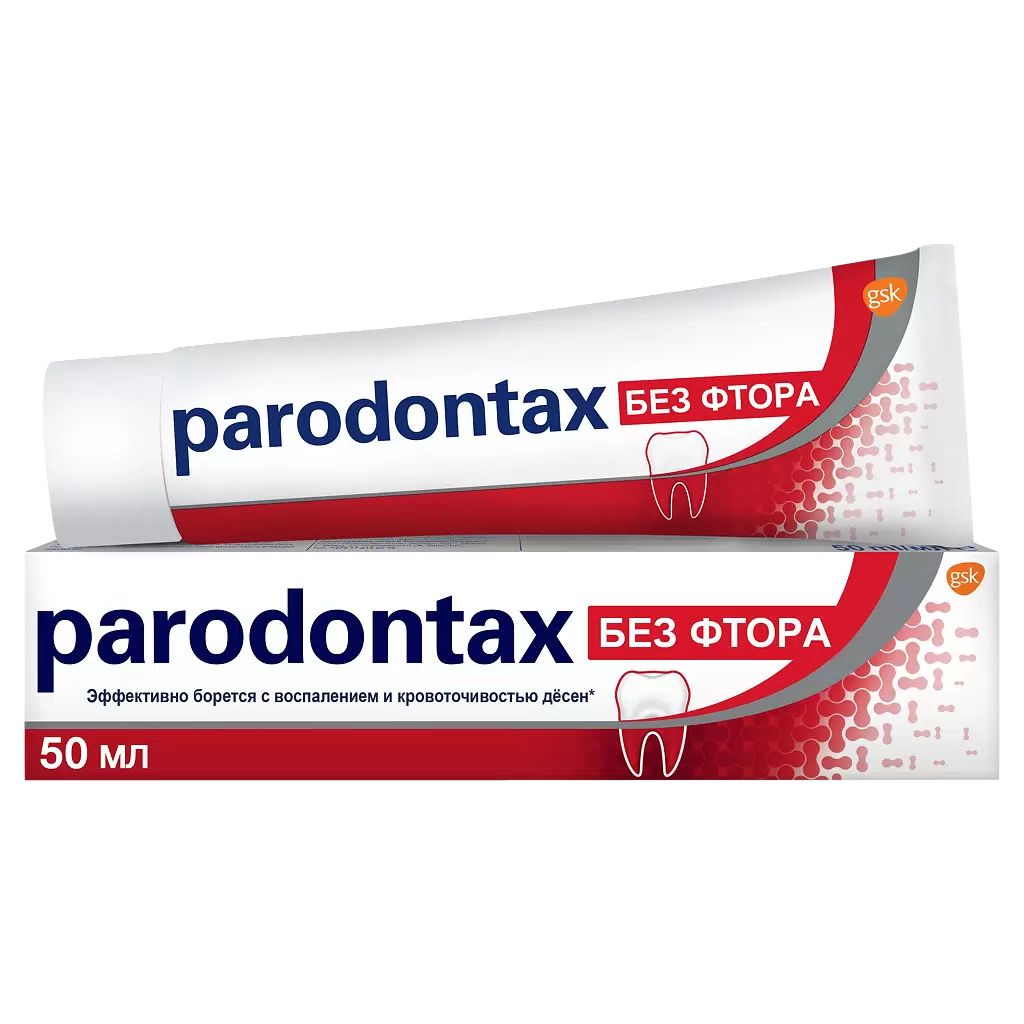 Зубная паста Parodontax без фтора, зубная паста, 50 мл зубная паста parodontax без фтора 75 мл