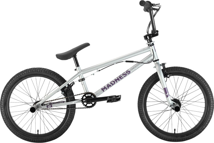 Велосипед STARK Madness BMX 3 2022 серебристый/фиолетовый