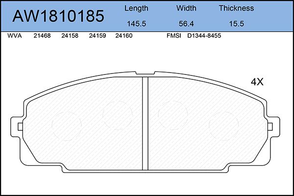 

Тормозные колодки AywiParts дисковые AW1810185