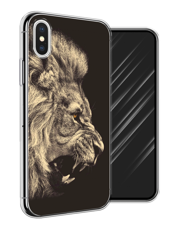 

Чехол Awog на Apple iPhone XS (10S) / Айфон XS (10S) "Львиный рык 2", Разноцветный, 11850-1