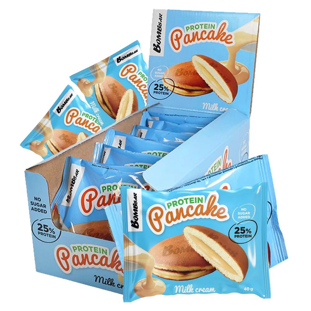 

Протеиновые панкейки Bombbar Protein Pancake, 20шт по 40г (Молочный крем)