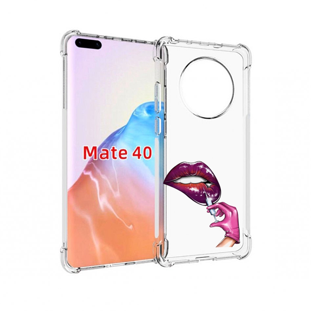 

Чехол MyPads Tocco для Huawei Mate 40 качаем-губы, Прозрачный, Tocco