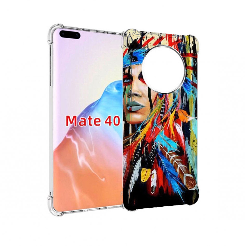 

Чехол MyPads Tocco для Huawei Mate 40 индеец расписной, Прозрачный, Tocco