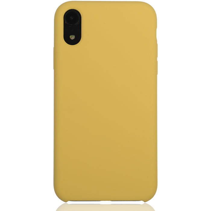 фото Чехол для apple iphone xr brosco softrubber, накладка, жёлтый