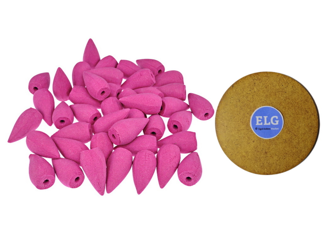 фото Благовония "пуля" розовый вечер (40 штук) + подставка elg