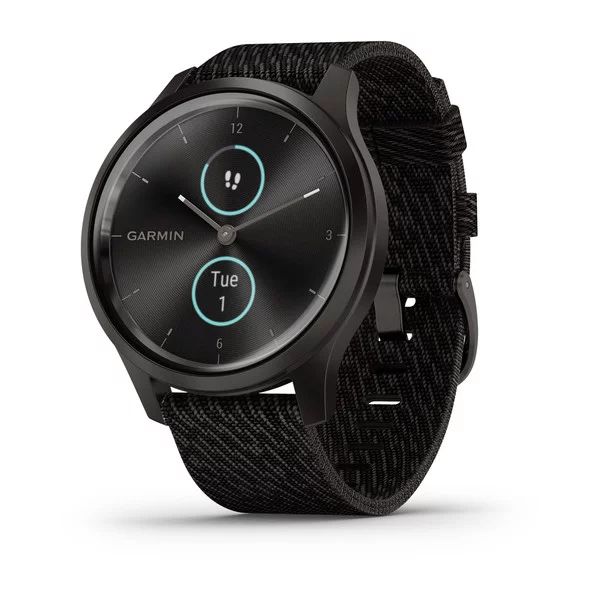 

Garmin vivomove Style графитовый с плетеным нейлоновым черным ремешком, vivomove Style графитовый с плетеным нейлоновым черным ремешком