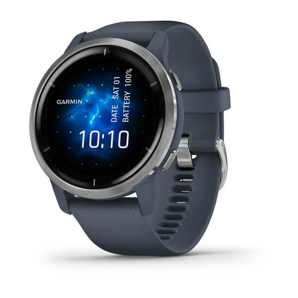 Garmin Venu 2 синий гранит с серебристым безелем