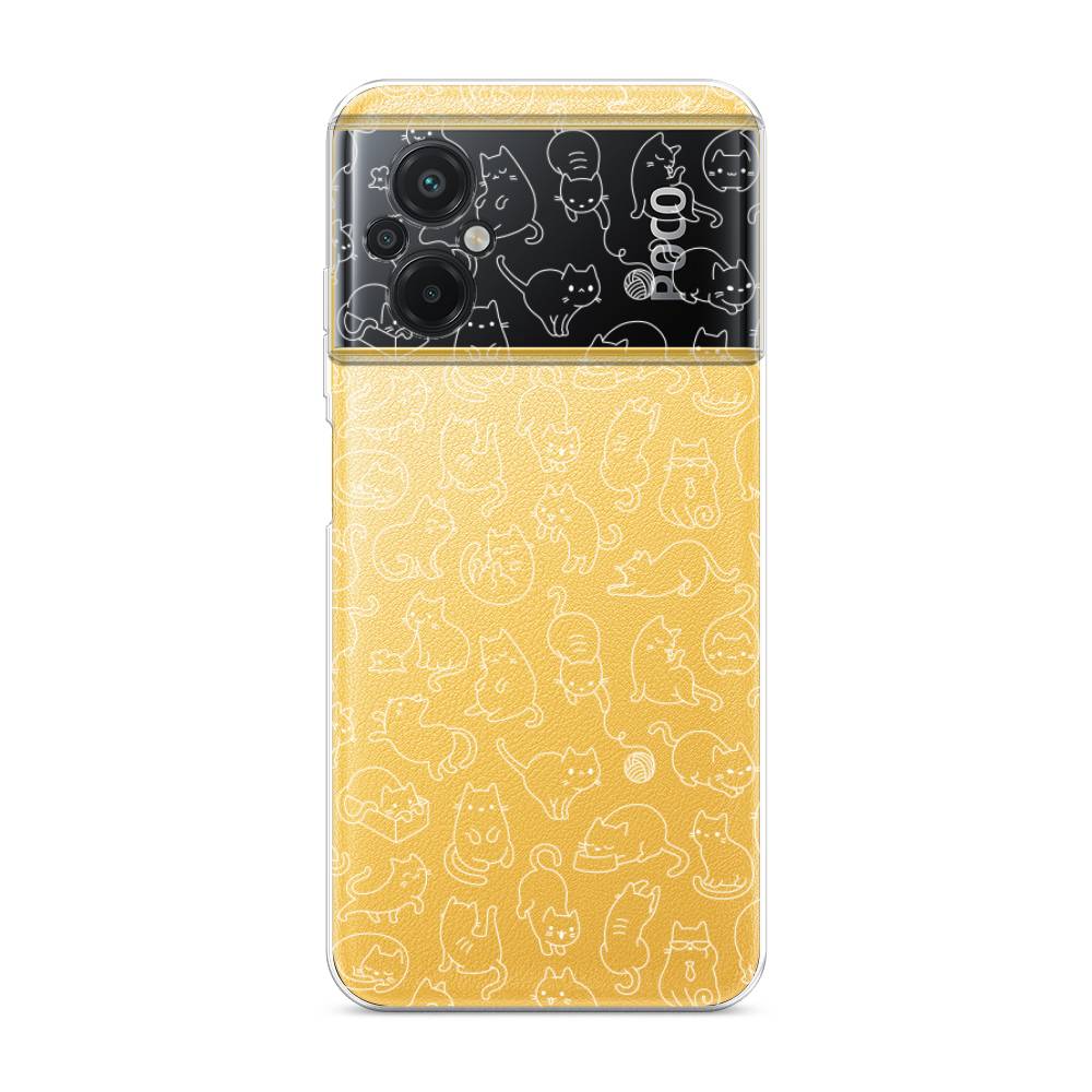 

Чехол Awog на Poco M5 / Сяоми Поко M5 "Шкодливые котики", Черный;белый;серый, 316450-2