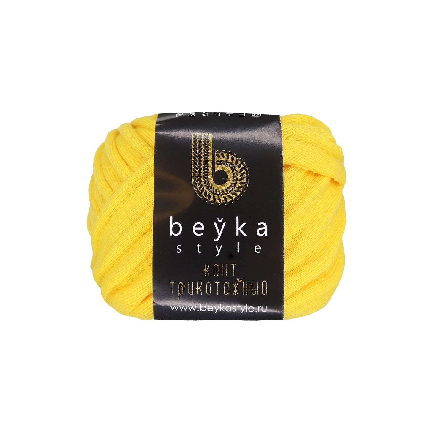 Кант трикотажный Beyka style (хлопок) шир. 12 мм 10-0-3026 № 027 ДС желтый, 10 метров