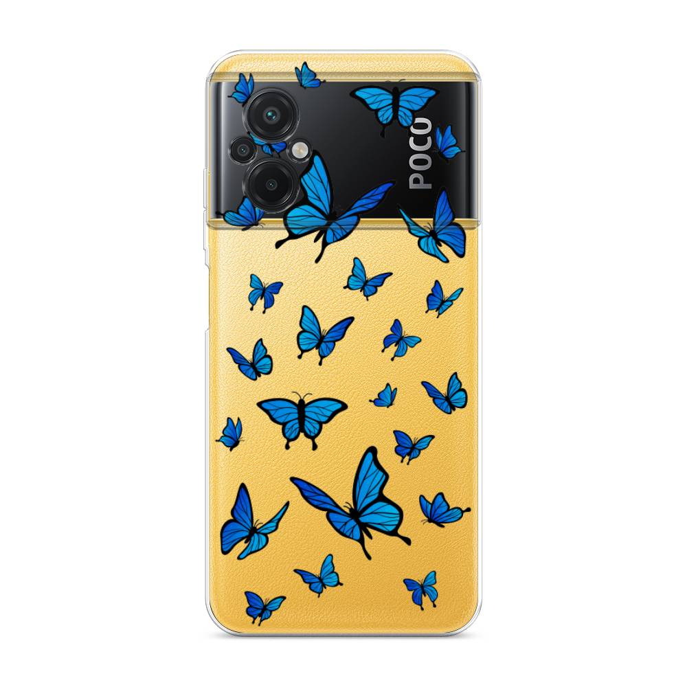 

Чехол Awog на Poco M5 / Сяоми Поко M5 "Синие бабочки", Синий;белый, 316450-1