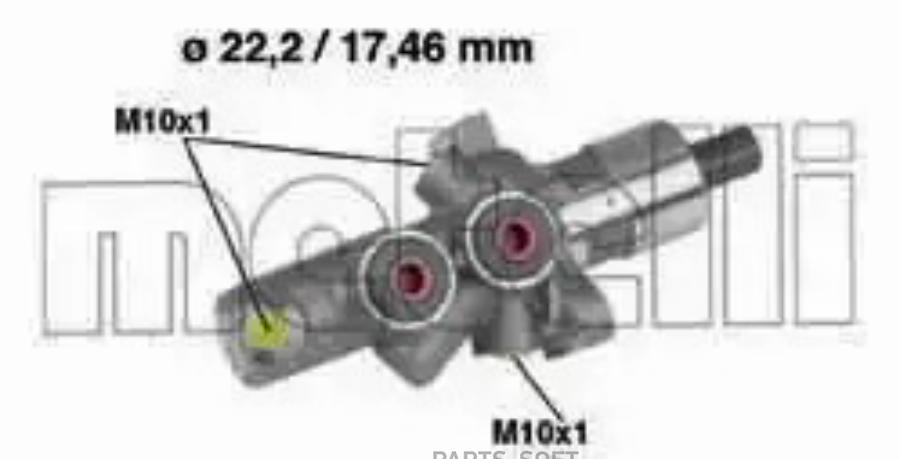 

Цилиндр Тормозной Главный Metelli арт. 05-0175