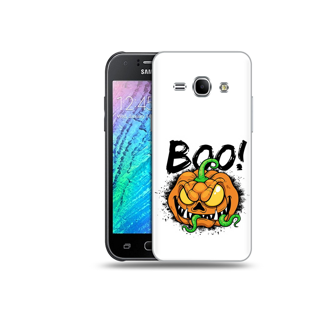 

Чехол MyPads Tocco для Samsung Galaxy J1 Хэллоуин бу (PT26162.569.193), Прозрачный, Tocco