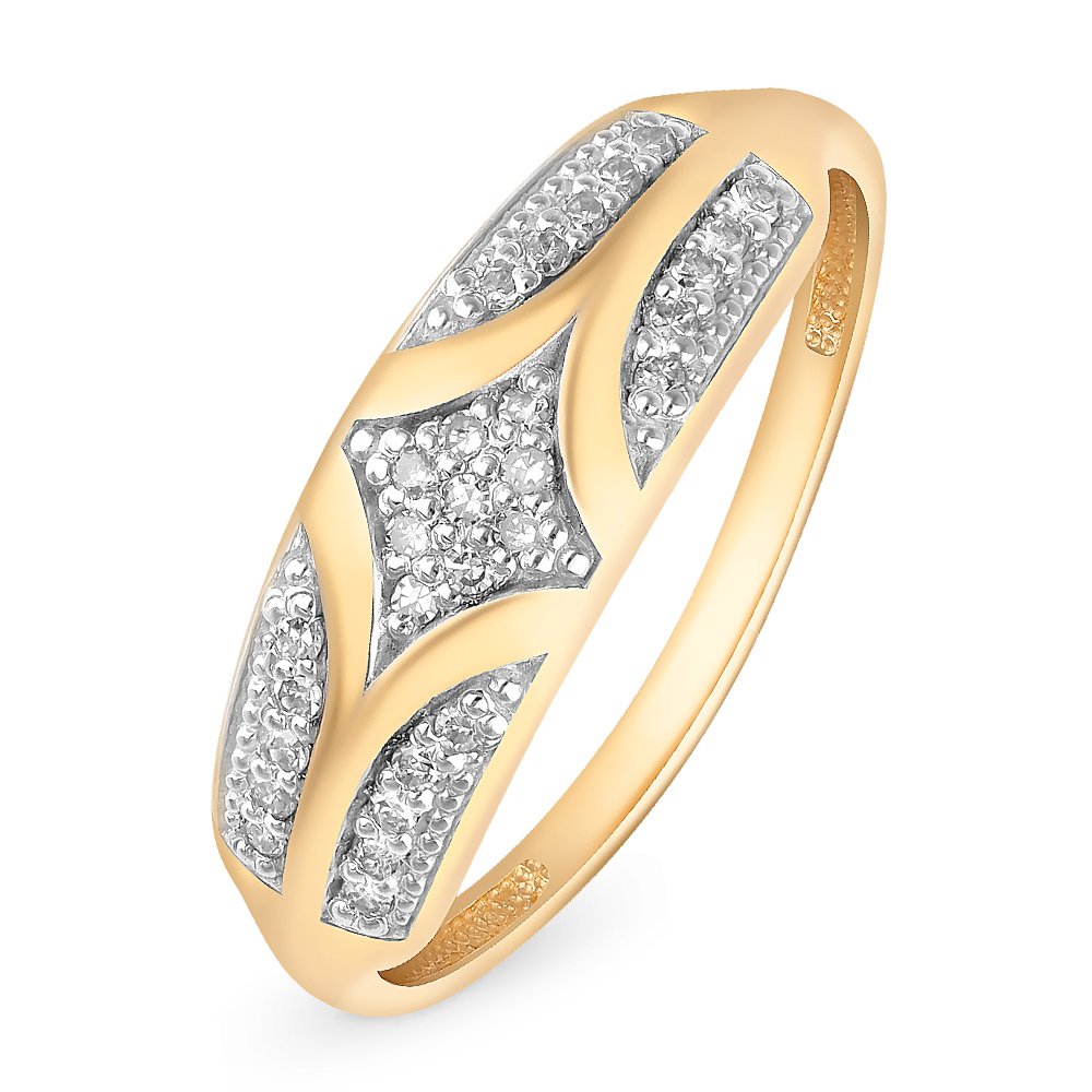 

Кольцо женское из красного золота с бриллиантом 585Gold 101012576, р, 101012576