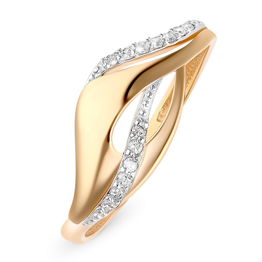 

Кольцо женское из красного золота с бриллиантом 585Gold 101012578, р, 101012578