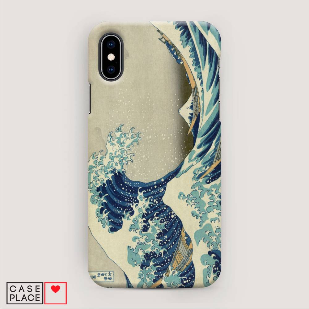 

Пластиковый чехол "Большая волна в Канагаве" на Apple iPhone XS (10S), 11820-7