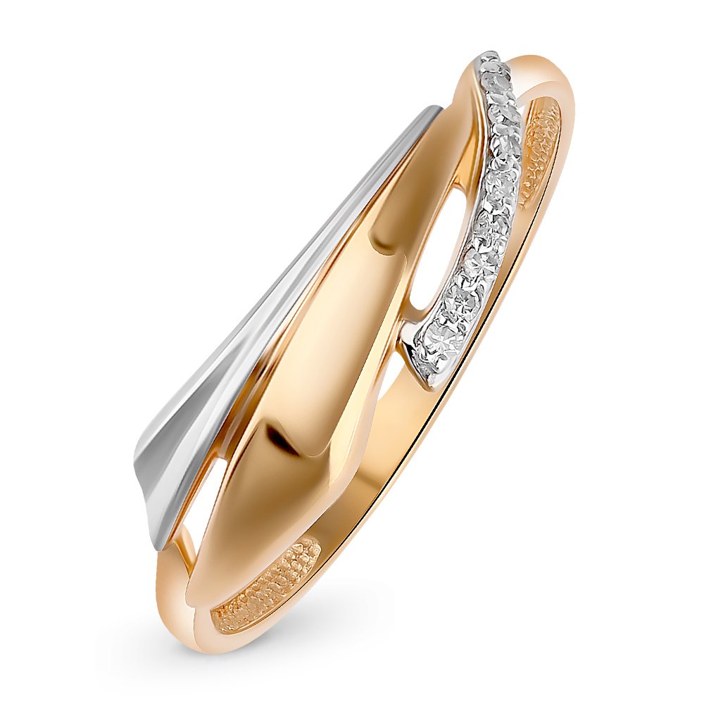 

Кольцо женское из красного золота с бриллиантом 585Gold 101012583, р, 101012583