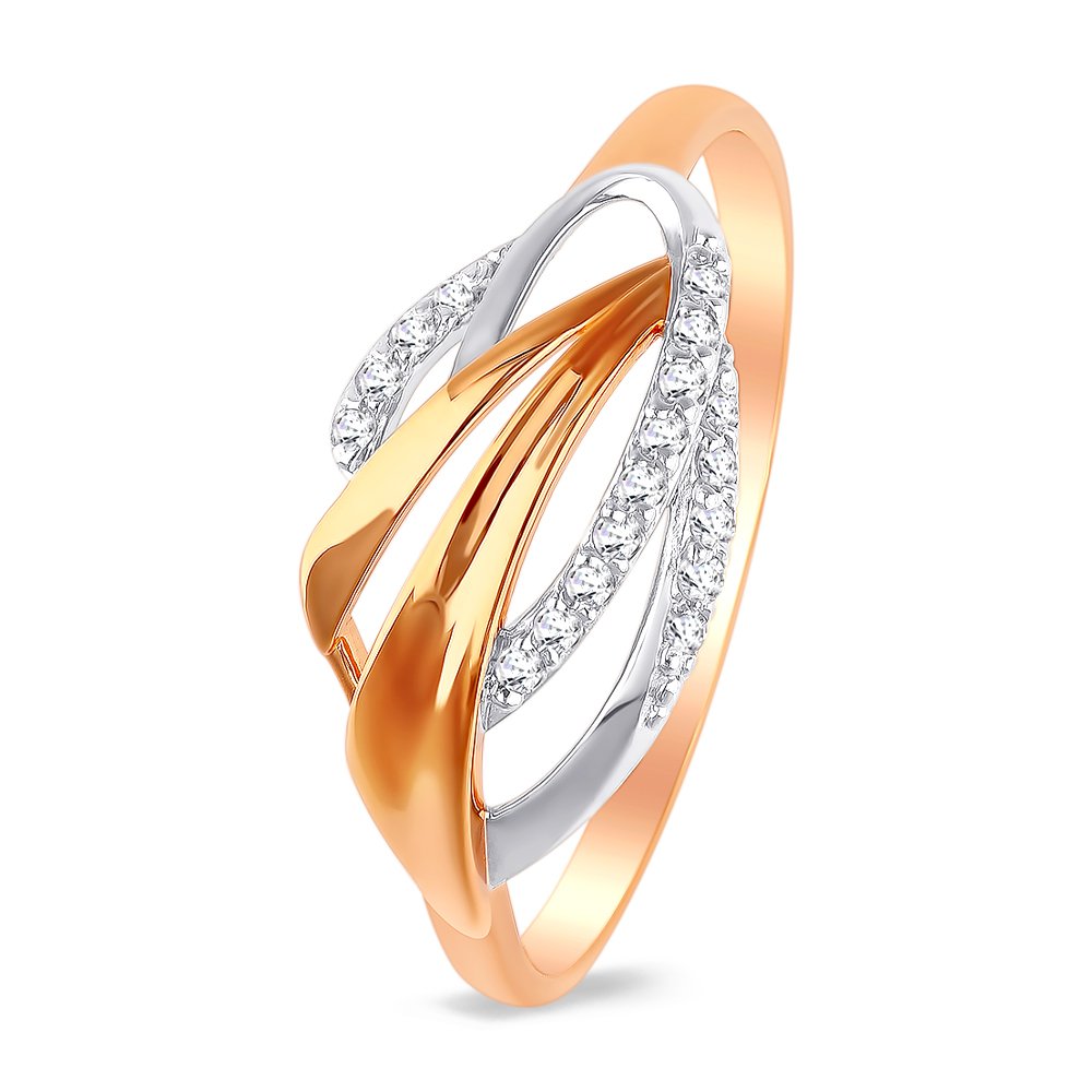 

Кольцо женское из красного золота с бриллиантом 585Gold 101012584, р, 101012584