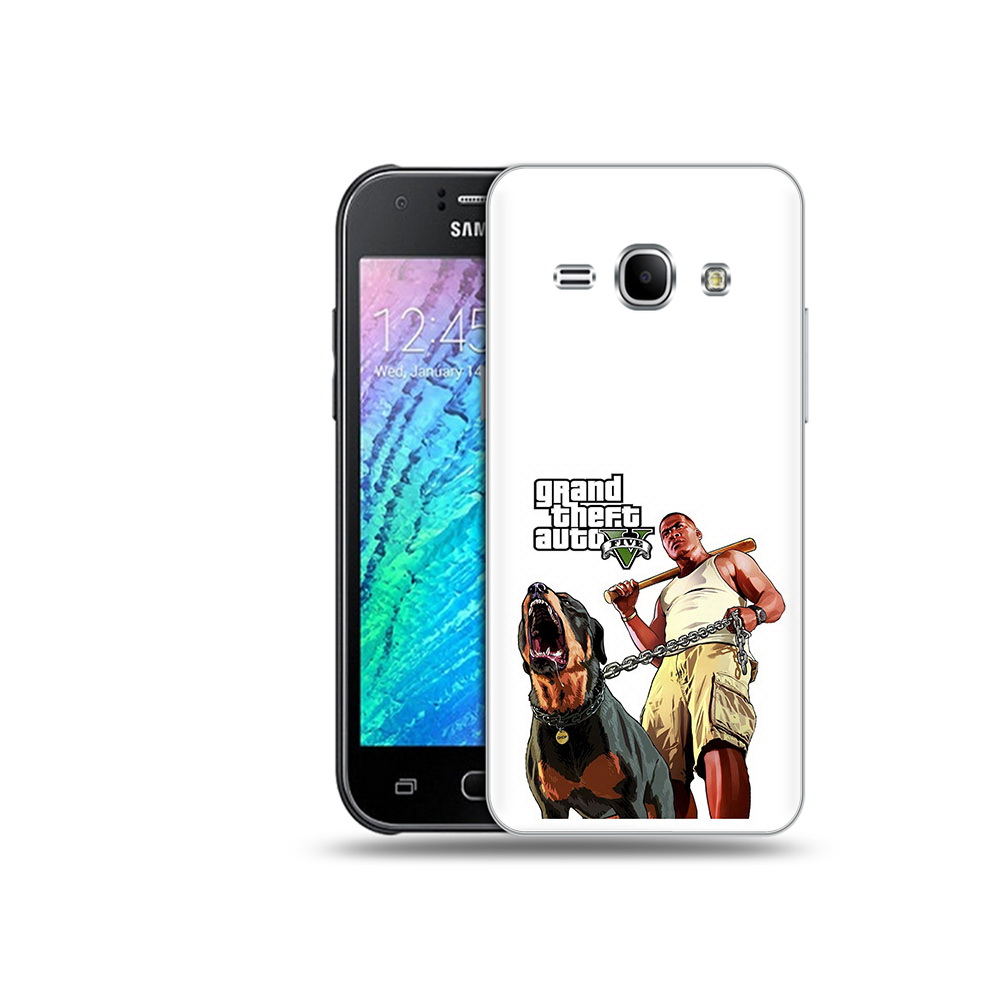 

Чехол MyPads Tocco для Samsung Galaxy J1 GTA грозная собака (PT26162.569.18), Прозрачный, Tocco