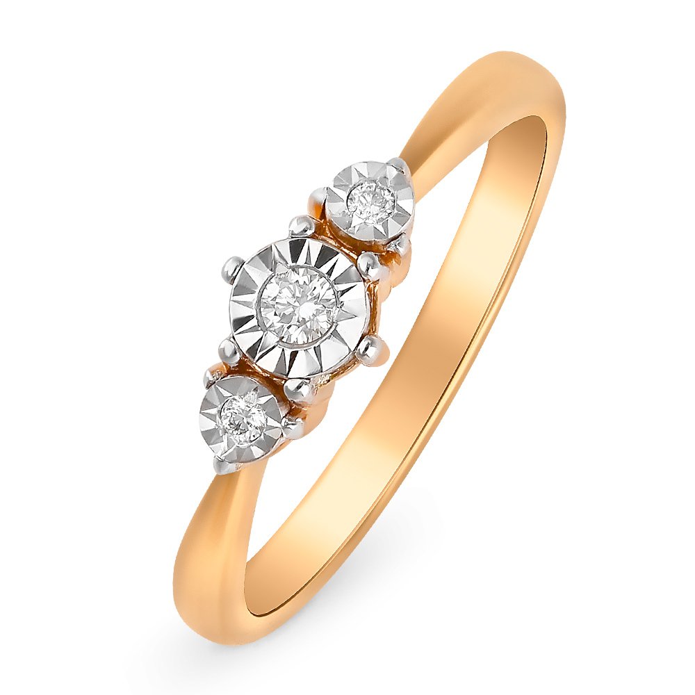 

Кольцо женское из красного золота с бриллиантом 585Gold 101012464, р, 101012464