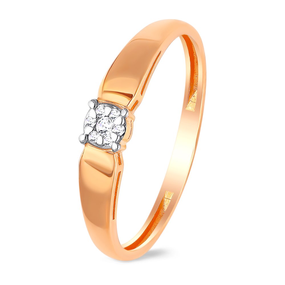 

Кольцо женское из красного золота с бриллиантом 585Gold 101012258, р, 101012258