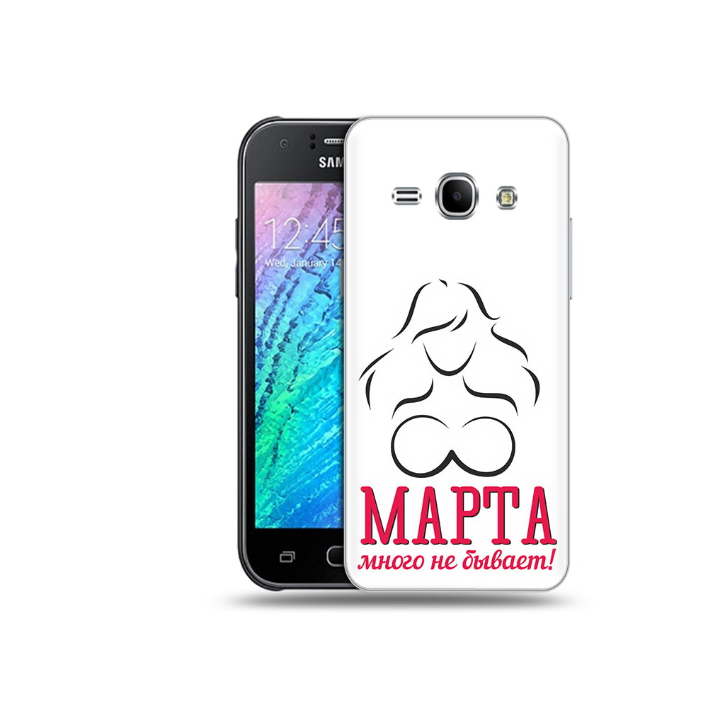 

Чехол MyPads Tocco для Samsung Galaxy J1 8 марта много не бывает (PT26162.569.17), Прозрачный, Tocco