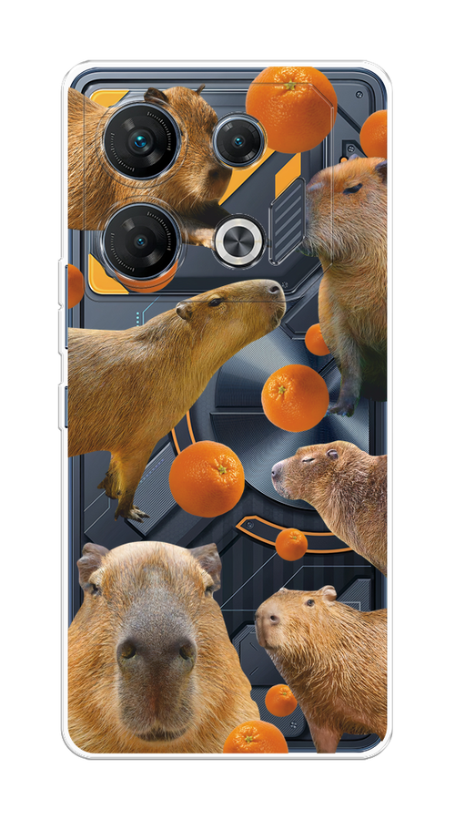 

Чехол на Infinix GT 10 Pro "Капибара и апельсины", Бежевый;оранжевый, 3104850-1