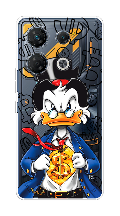 

Чехол на Infinix GT 10 Pro "Scrooge Goldman", Черный;белый;синий, 3104850-1