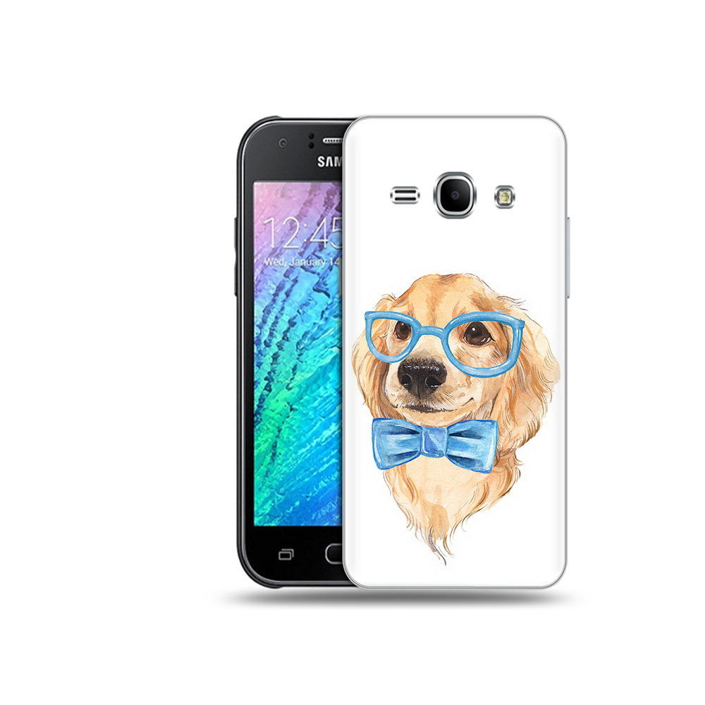

Чехол MyPads Tocco для Samsung Galaxy J1 Собака интеллигент (PT26162.569.159), Прозрачный, Tocco