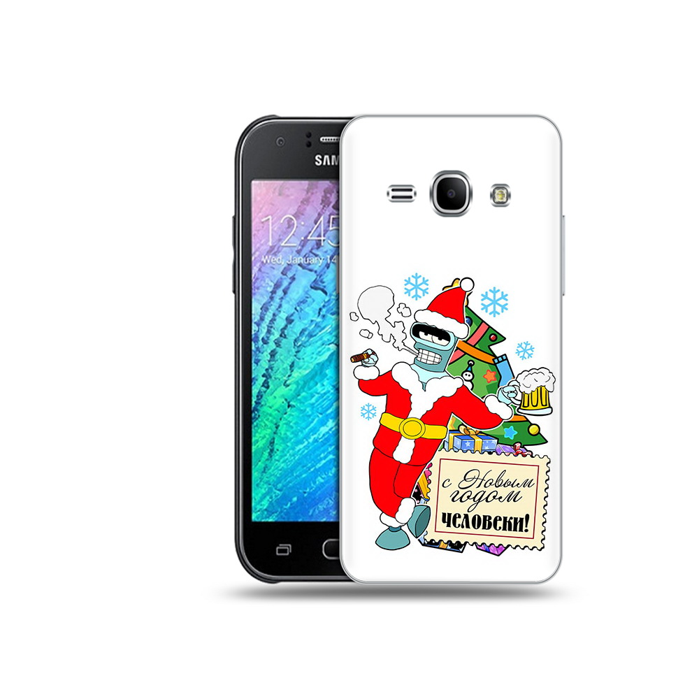 

Чехол MyPads Tocco для Samsung Galaxy J1 С новым годом человеки (PT26162.569.150), Прозрачный, Tocco