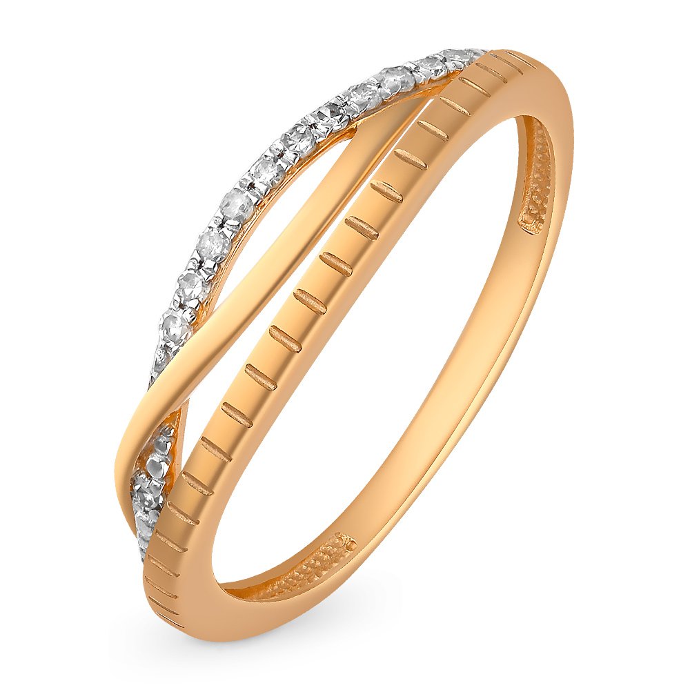 

Кольцо женское из красного золота с бриллиантом 585Gold 101012333, р. 18,5, 101012333