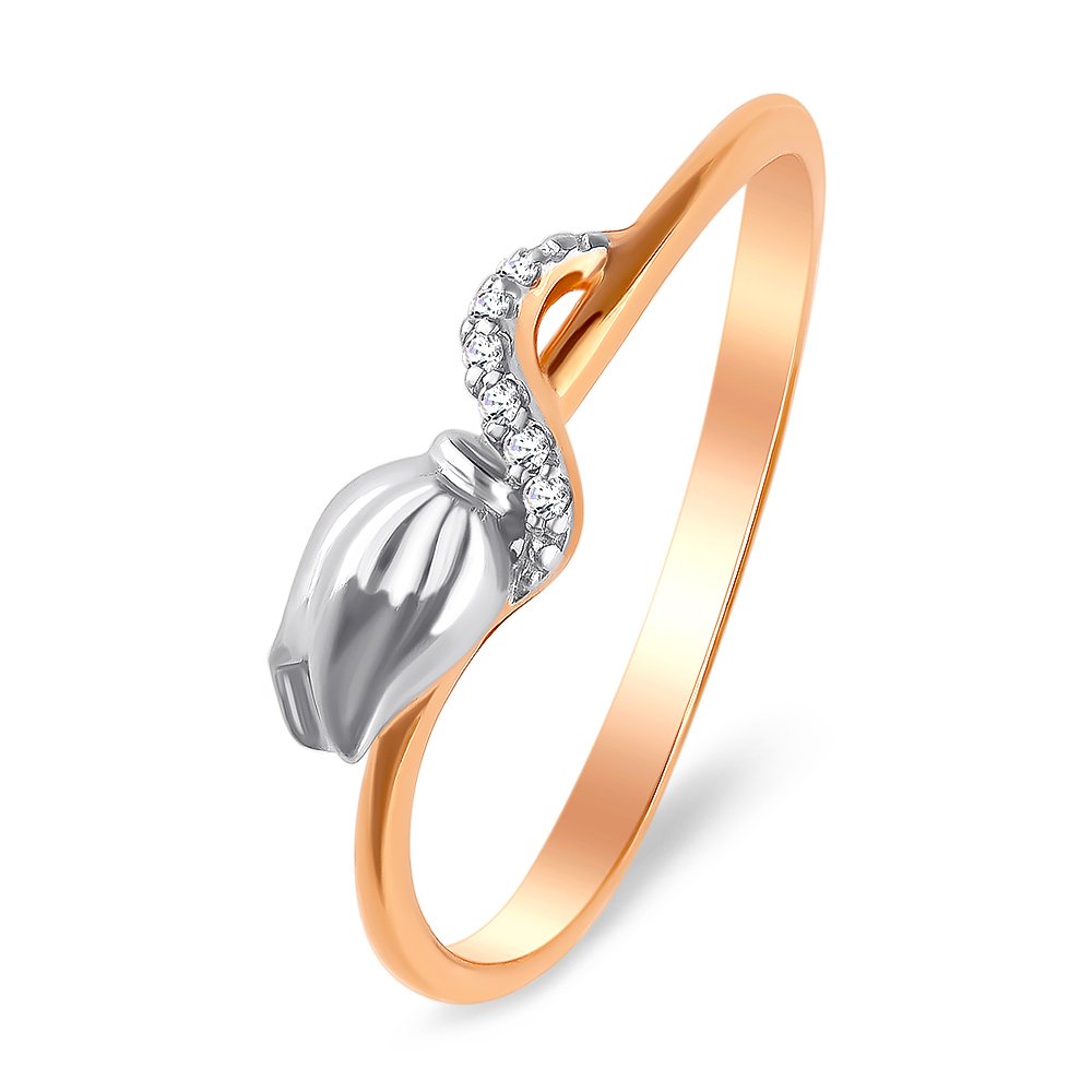 

Кольцо женское из красного золота с бриллиантом 585Gold 101012302, р, 101012302