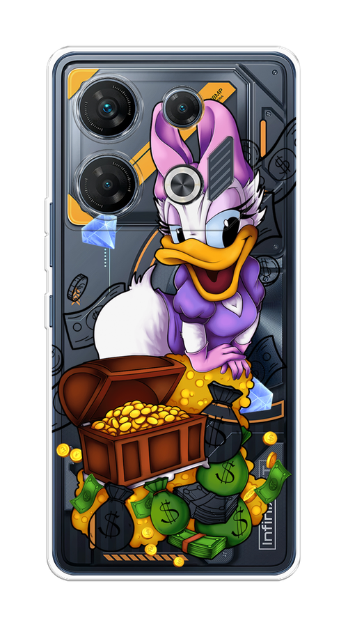 

Чехол на Infinix GT 10 Pro "Rich Daisy Duck", Коричневый;белый;фиолетовый, 3104850-1