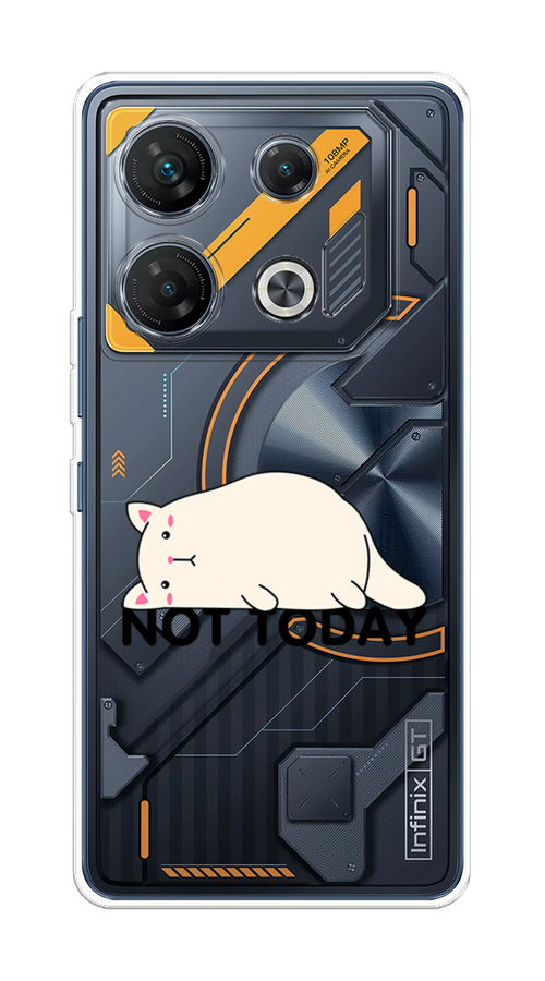 

Чехол на Infinix GT 10 Pro "Cat not today", Белый;розовый;черный, 3104850-1