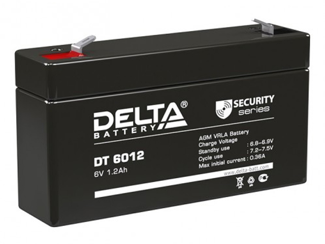 фото Аккумулятор для ибп delta dt-6012 6v 1.2ah