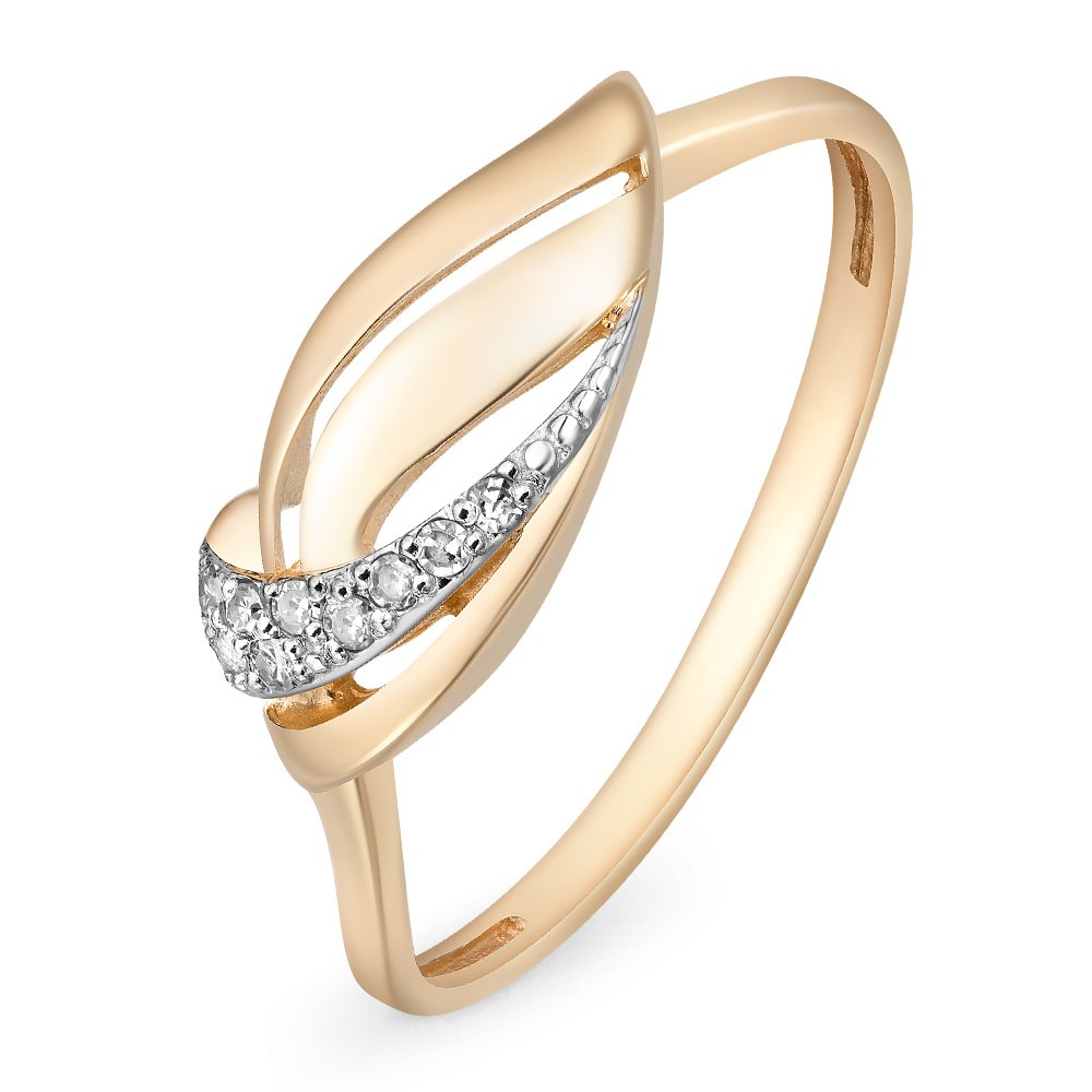 

Кольцо женское из красного золота с бриллиантом 585Gold 101012069, р. 18, 101012069